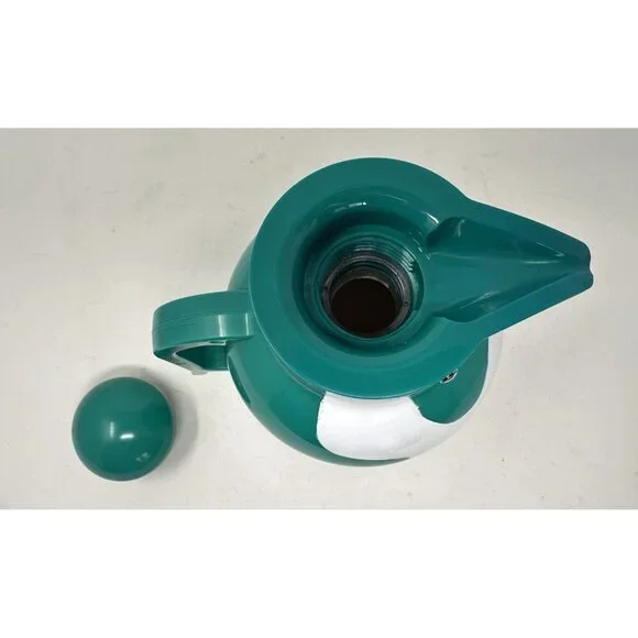 1980s/1990s METROKANE THE PENGUIN THERMAL CARAFE Hot Cold Thermos 1 Quart GREEN - Picture 7 of 12